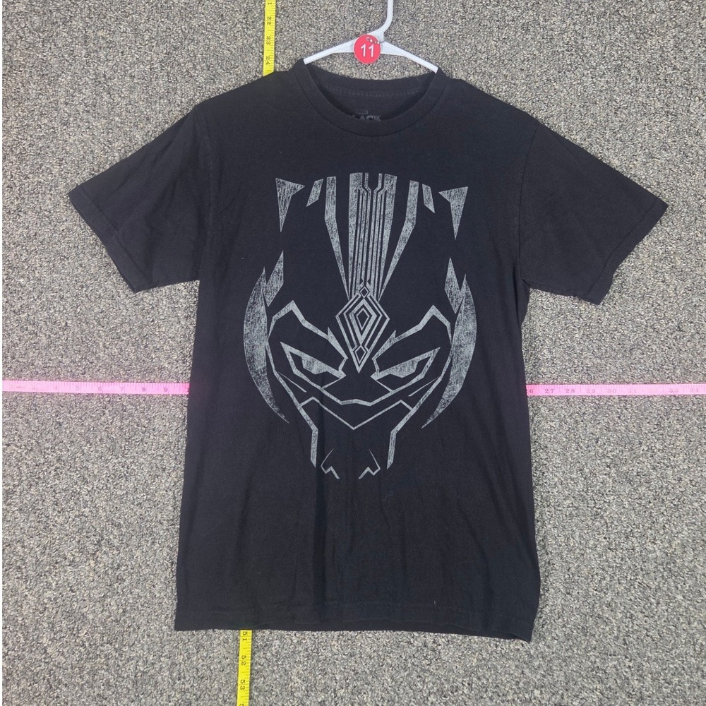 Marvel Black Panther T-Shirt Small Black Silver Mask Graphic Tee SM